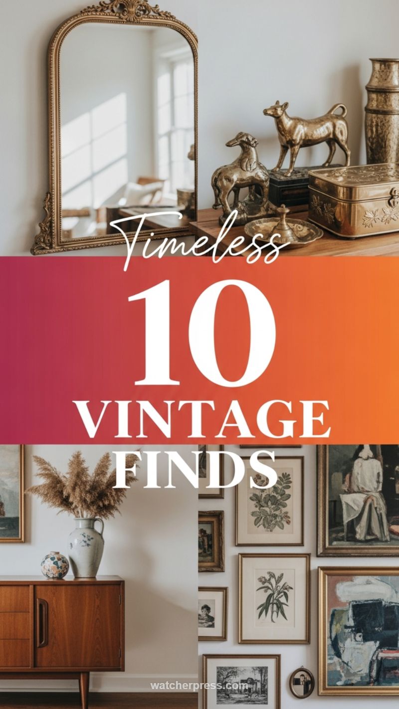 9. Timeless Vintage Finds: Mirrors and Curated Art