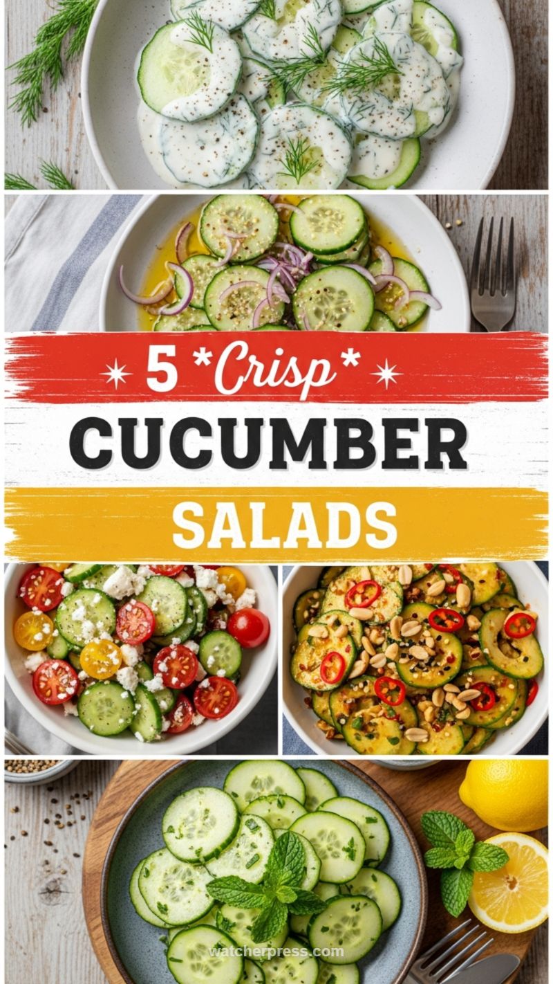 A Bright Contrast: Crisp Cucumber Salads