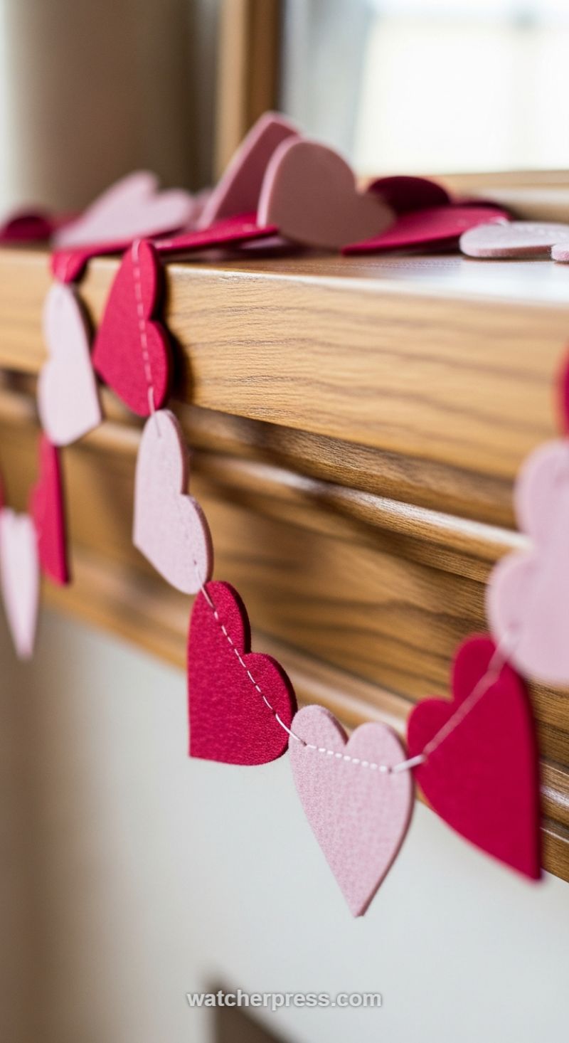A Touch of Handmade Romance: The Felt Heart Garland