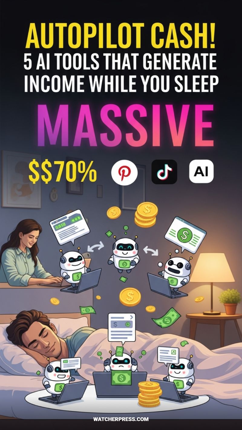 AUTOPILOT CASH! 5 AI TOOLS THAT GENERATE INCOME WHILE YOU SLEEP