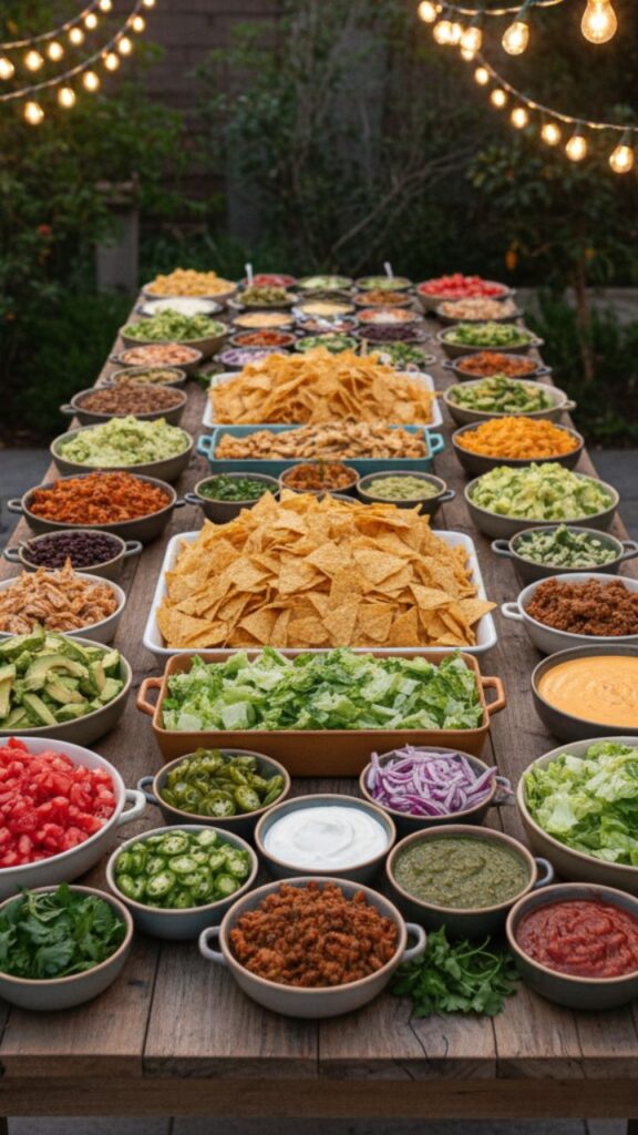 Impressive Outdoor Nacho Bar Setup for Summer Hosting B5ac4ceb636361c092e04e0d391e481b 1 576x1024