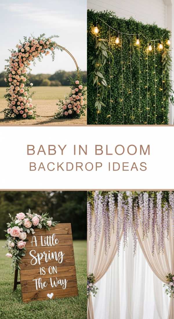 Baby in Bloom Baby Shower Backdrop Ideas