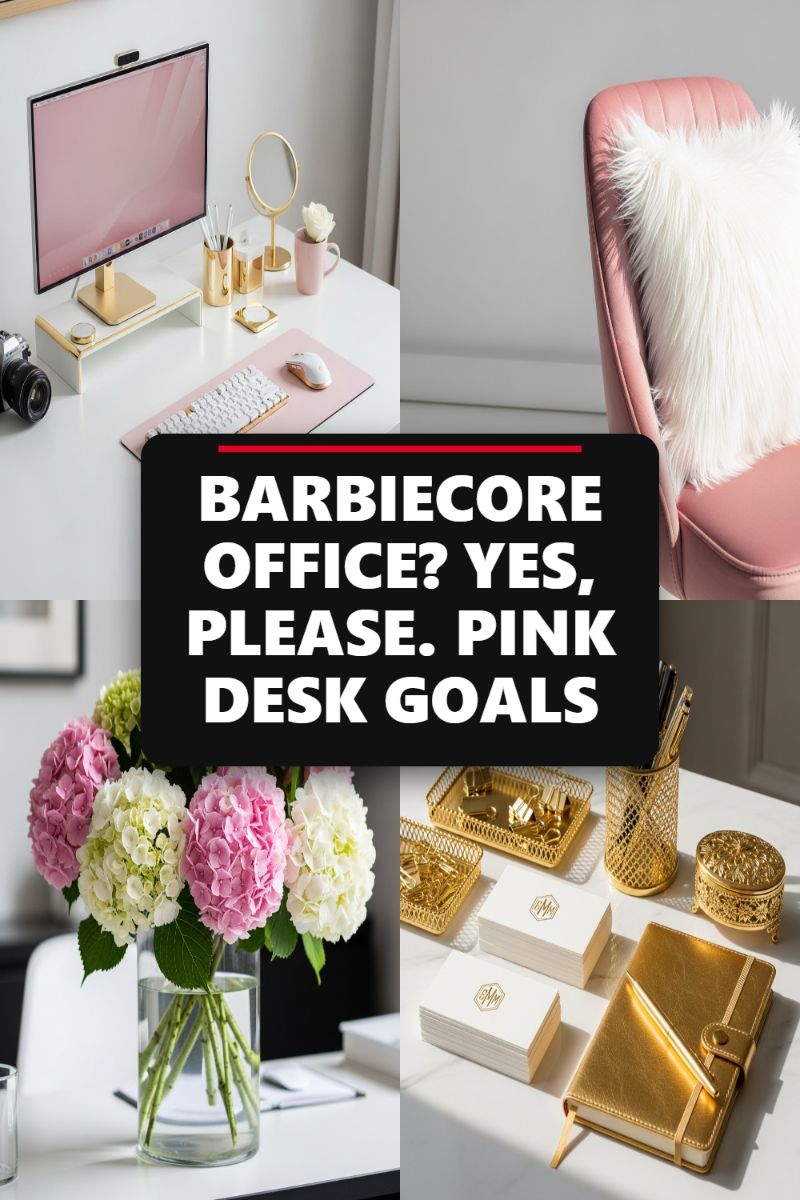 BARBIECORE OFFICE? YES, PLEASE. PINK DESK GOALS
