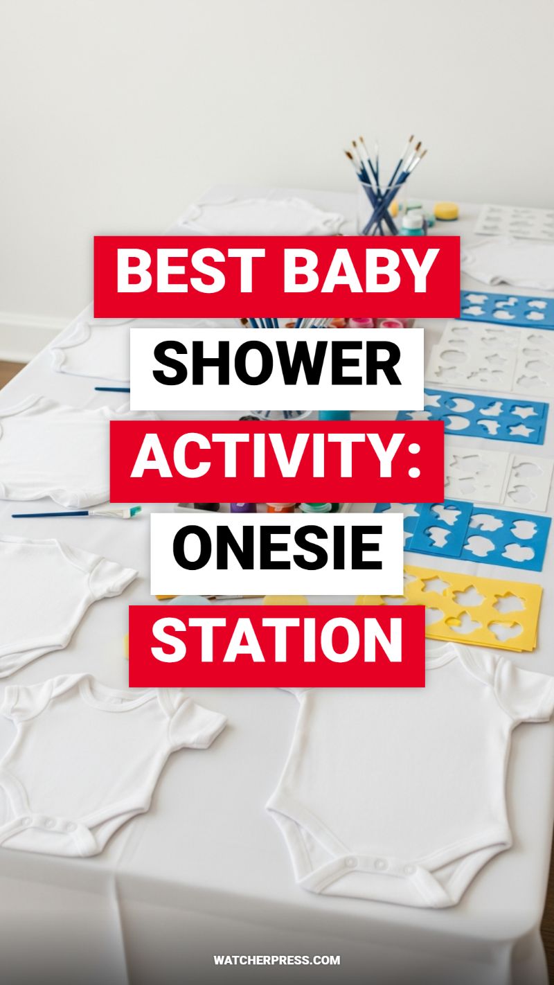 BEST BABY SHOWER ACTIVITY: ONESIE STATION