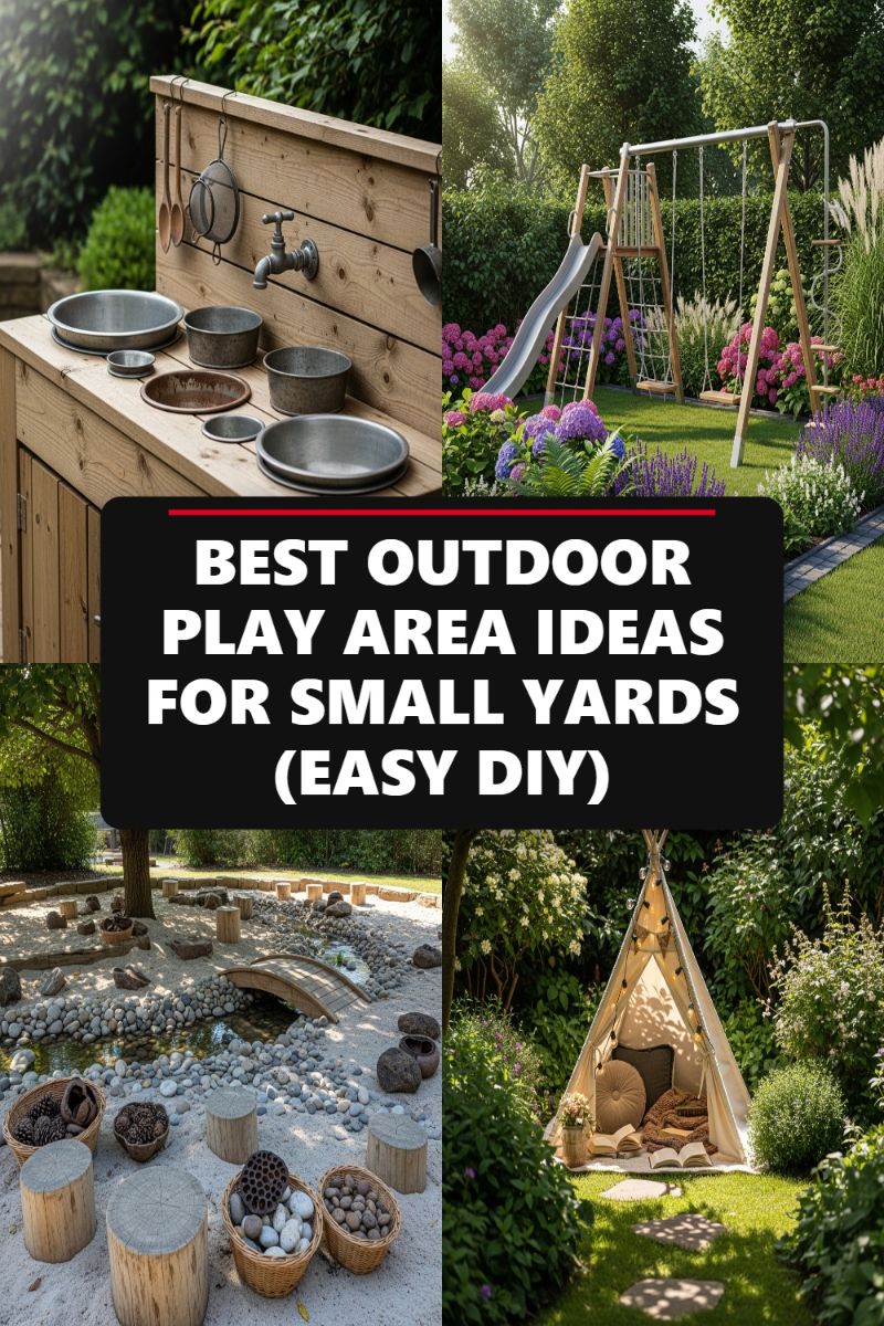 BEST OUTDOOR PLAY AREA IDEAS FOR SMALL YARDS (EASY DIY)