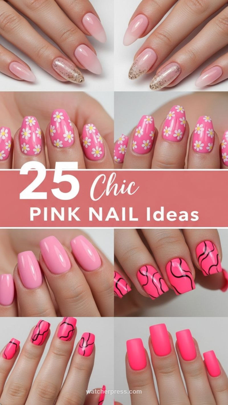 Bold Barbie Pink Glitter Ombre