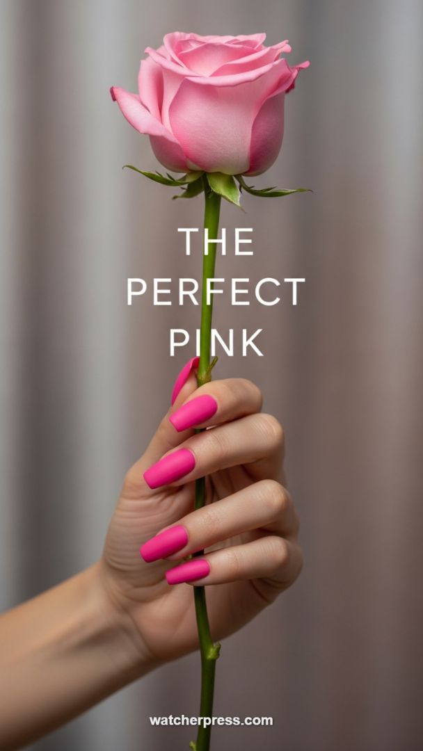 Bold Barbiecore: The Matte Neon Pink Coffin Nail Statement