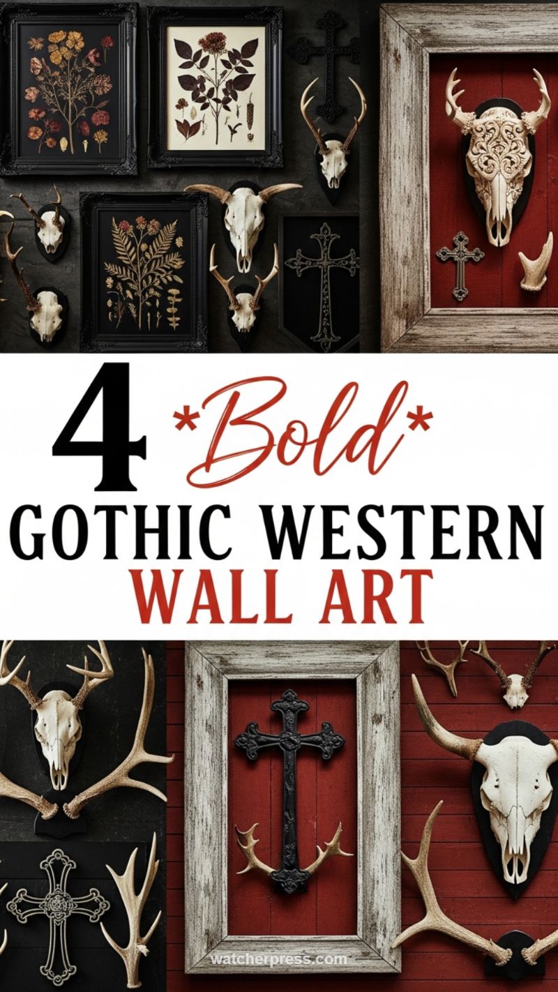 Bold Gothic Western Wall Art: Historical Taxidermy