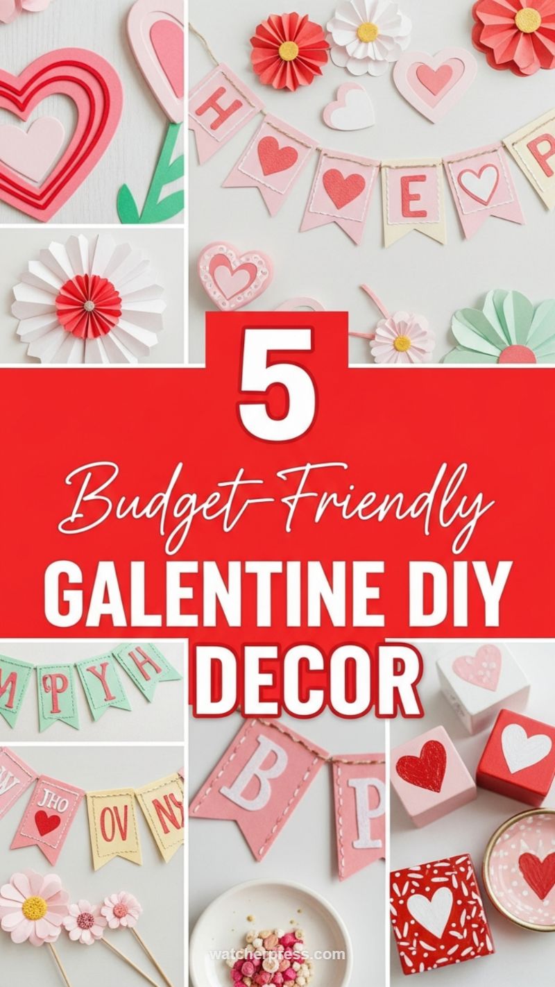 Budget-Friendly DIY Banner and Heart Accents