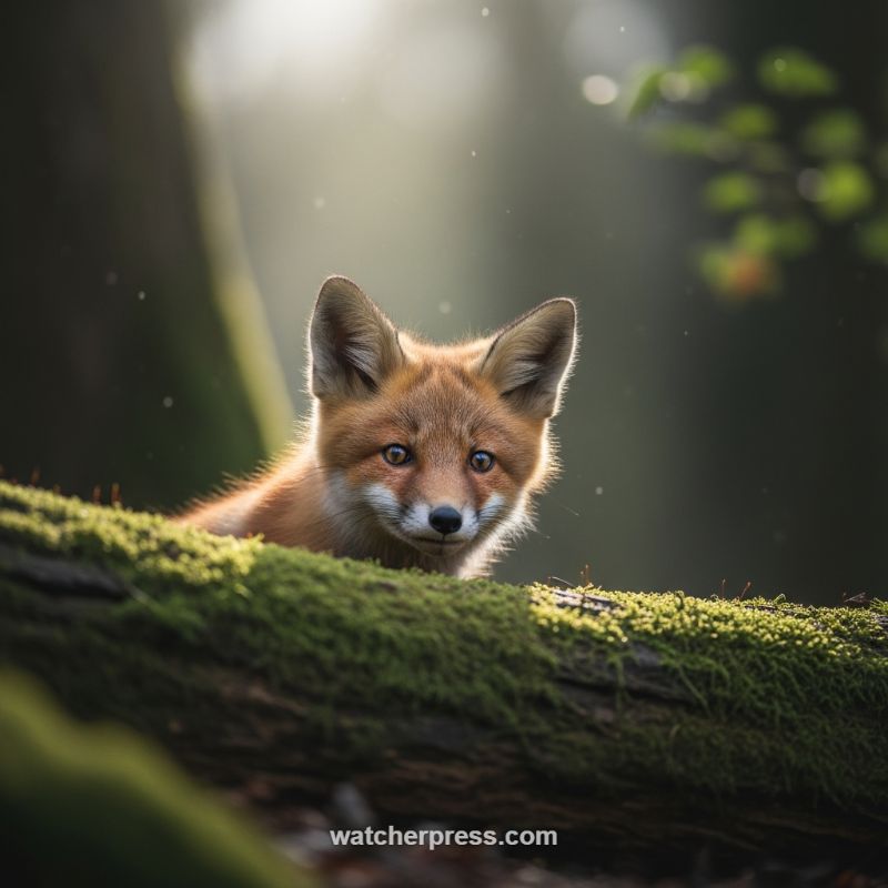 Capturing the Ethereal Fox Kit in Golden Light