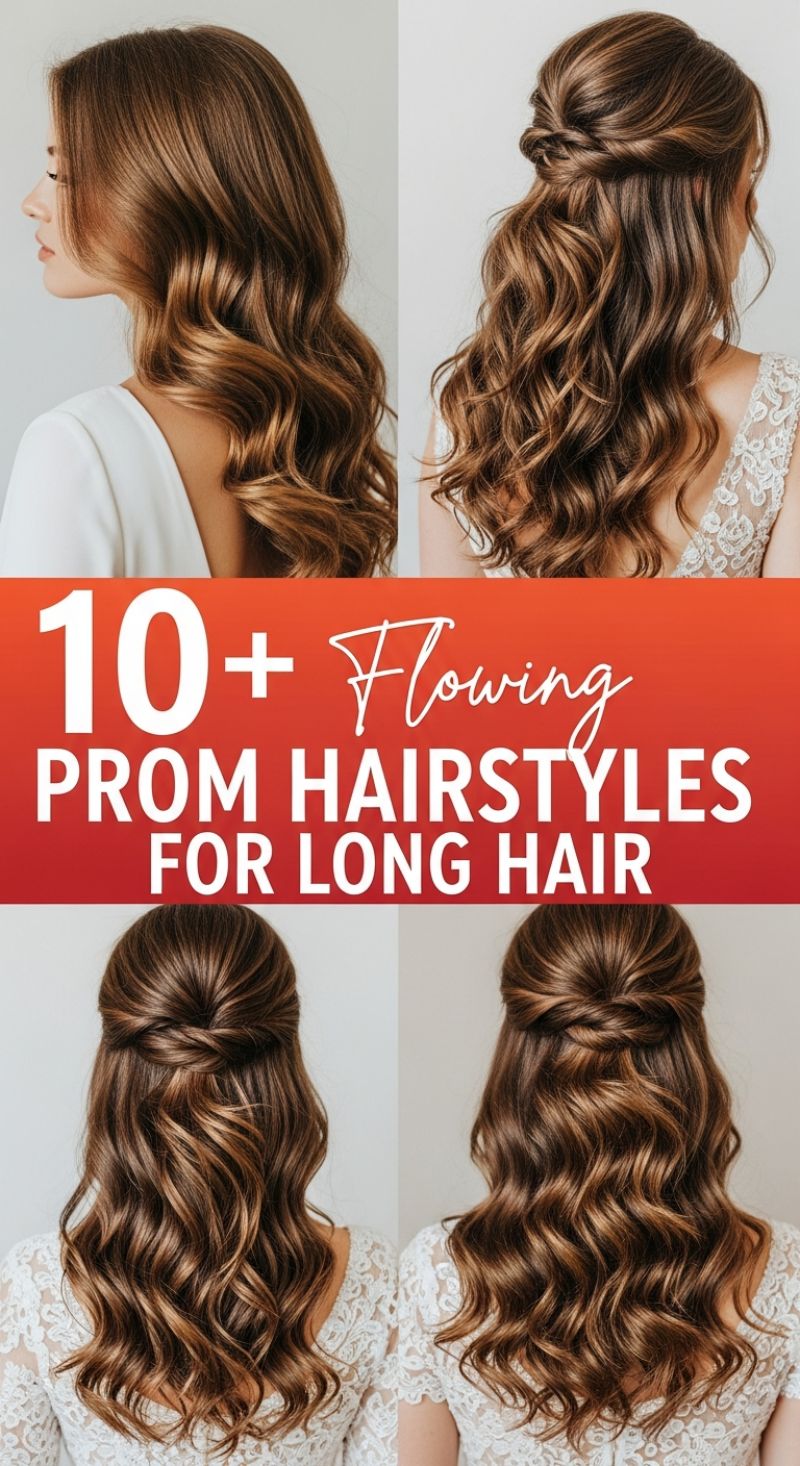 Cascading Waves & Elegant Half-Up for Long Hair