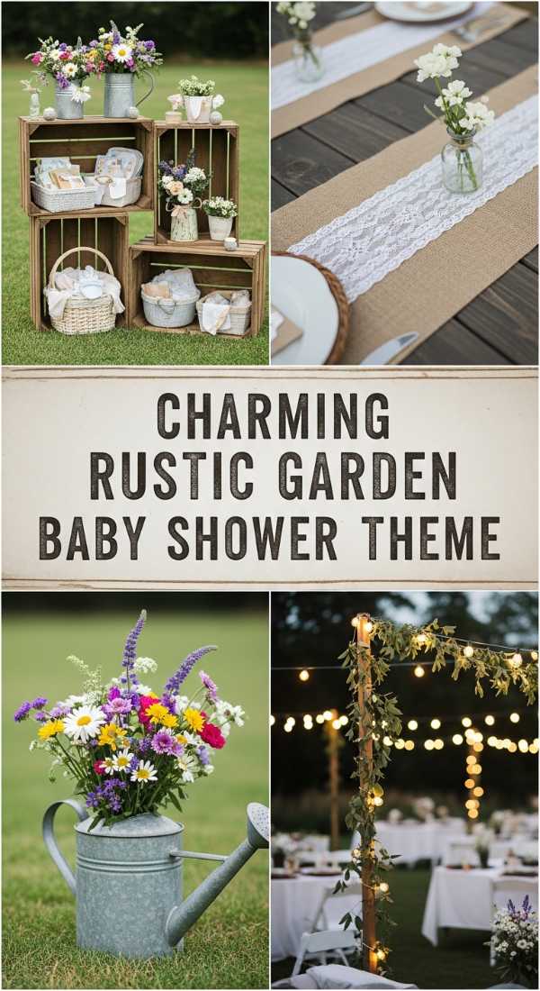 Charming Rustic Garden Baby Shower Theme