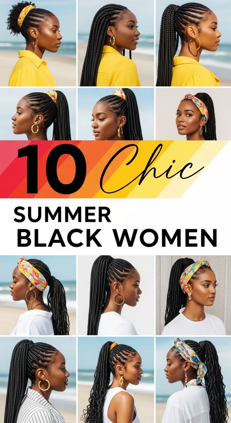 Chic Braided Ponytails & Updos for Black Women