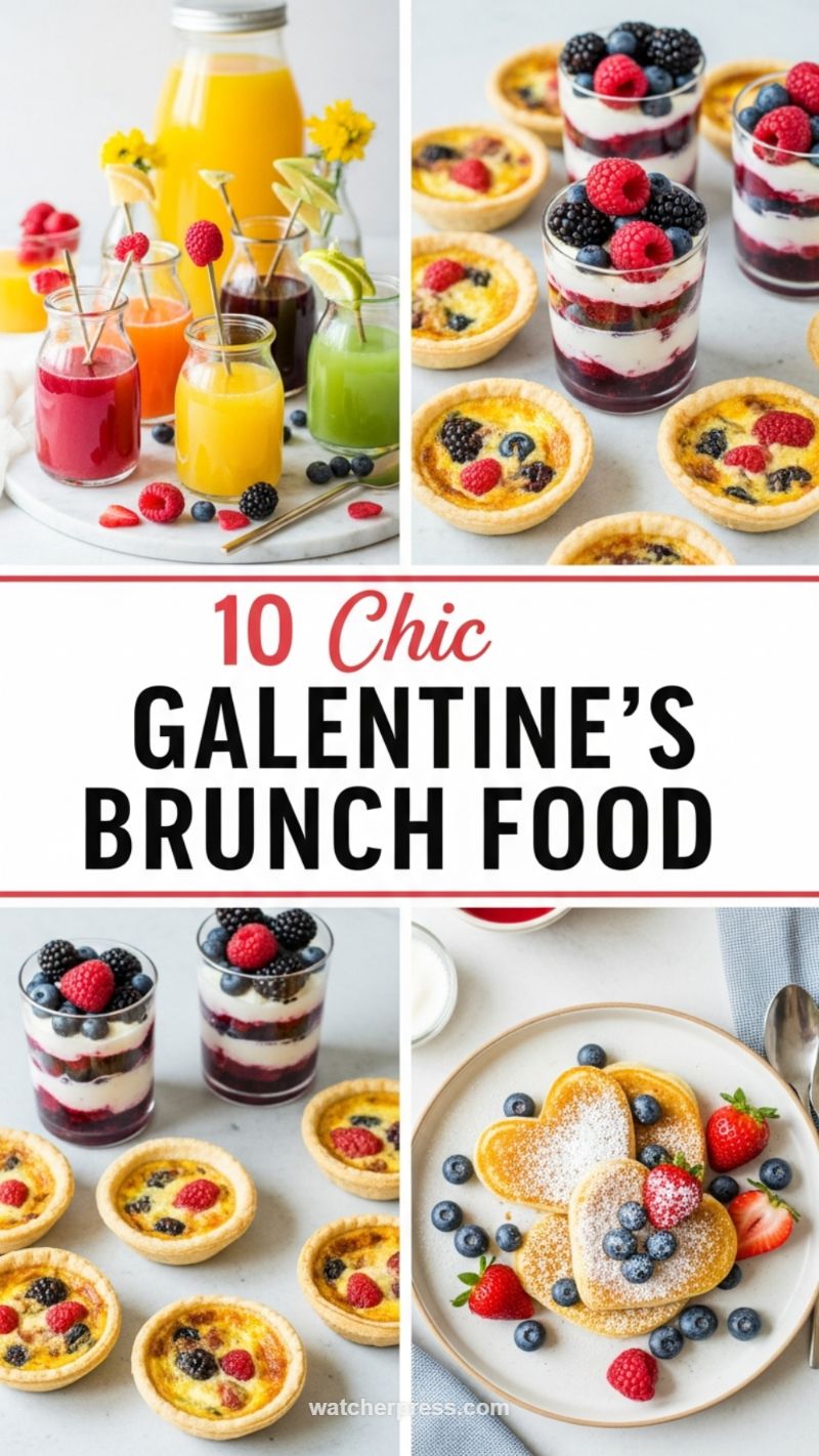 Chic Galentine's Brunch: Parfaits, Quiches & Refreshing Drinks