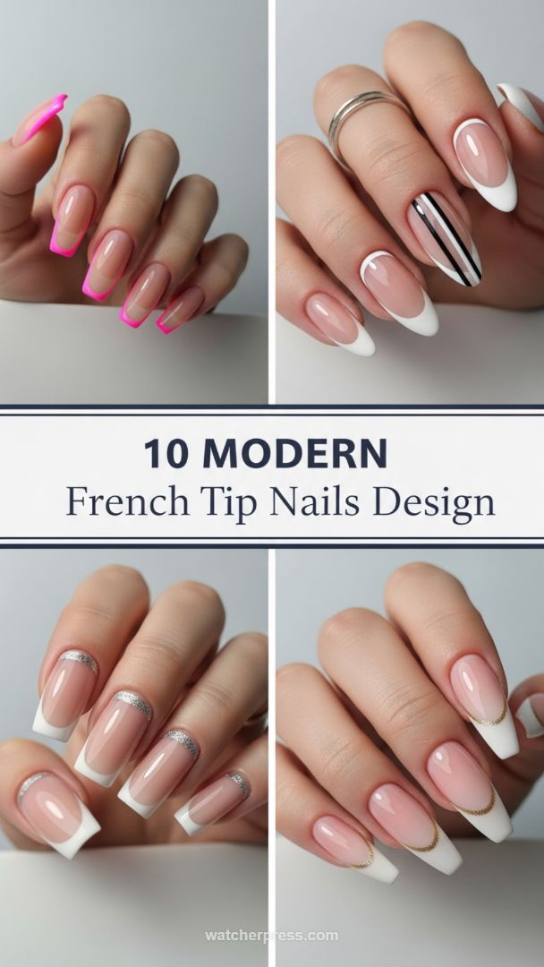 Chic Revivals: Exploring Modern French Tip Designs, Shapes, and Accent Lines