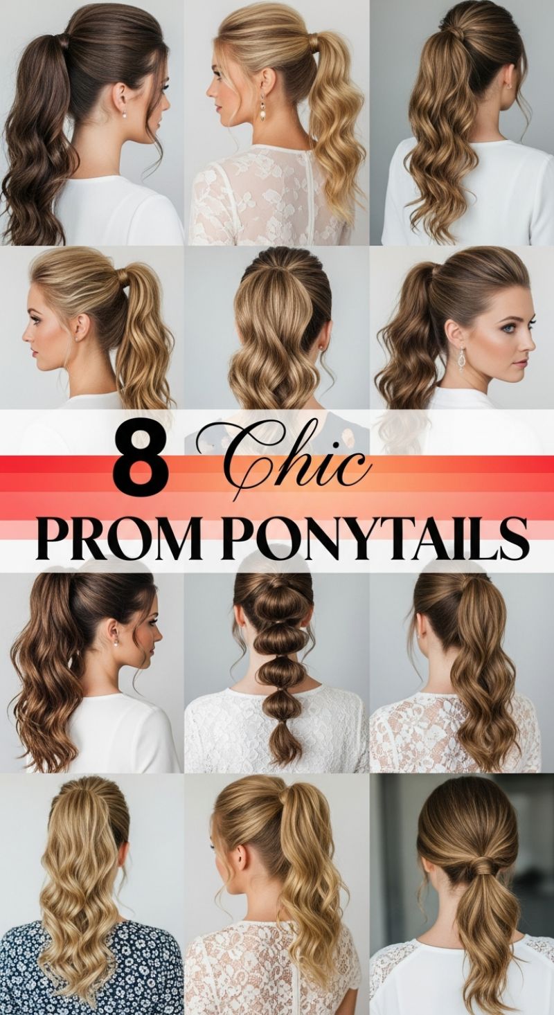 Chic Wavy & Voluminous Prom Ponytails