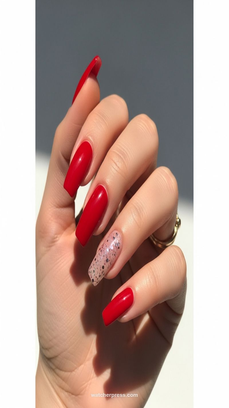 Classic Red with Sparkling Accent