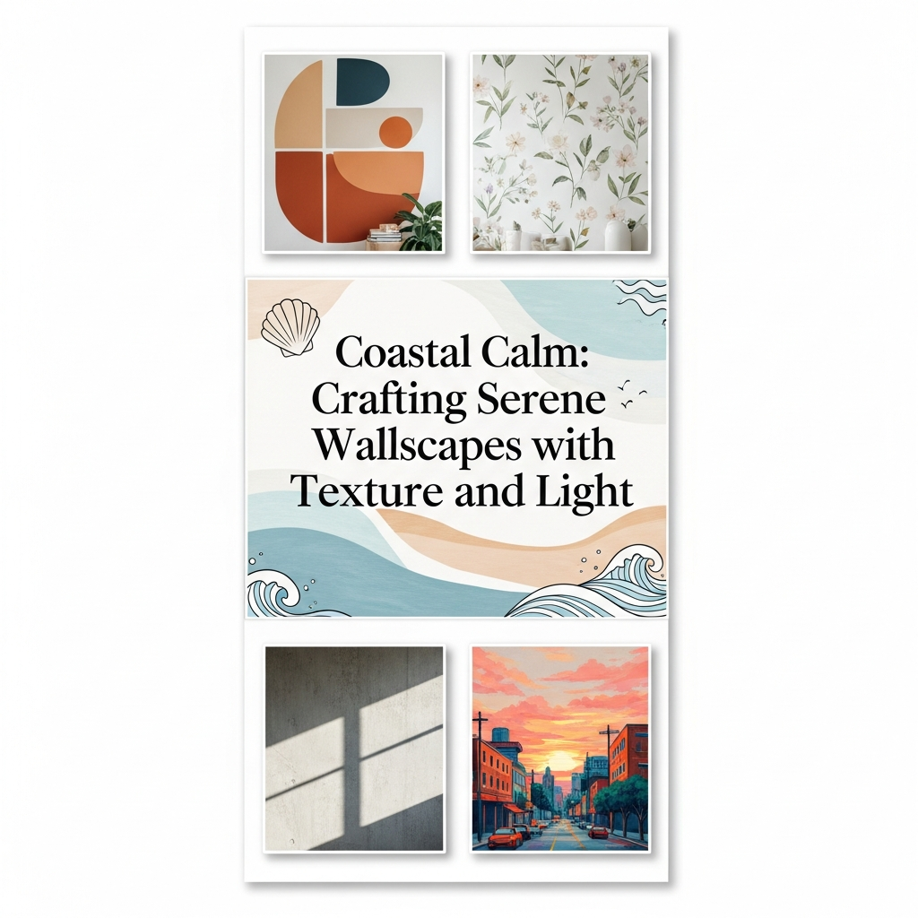 Coastal Calm: Crafting Serene Wallscapes with Texture and Light