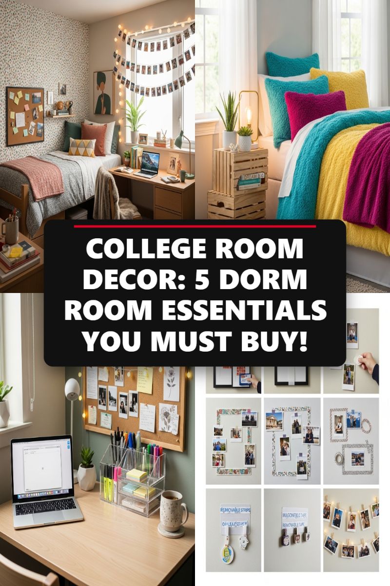 COLLEGE ROOM DECOR: 5 DORM ROOM ESSENTIALS YOU MUST BUY!