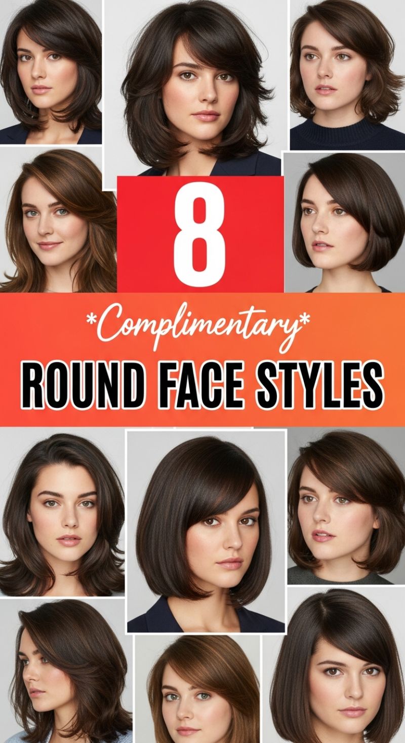 Complimentary Round Face Styles: The Art of the Sleek Dirty-Hair Delay