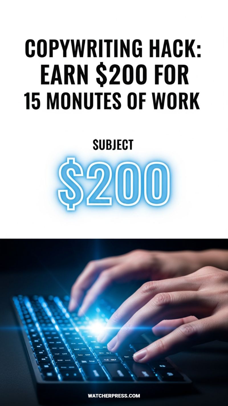 COPYWRITING HACK: EARN $200 FOR 15 MINUTES OF WORK