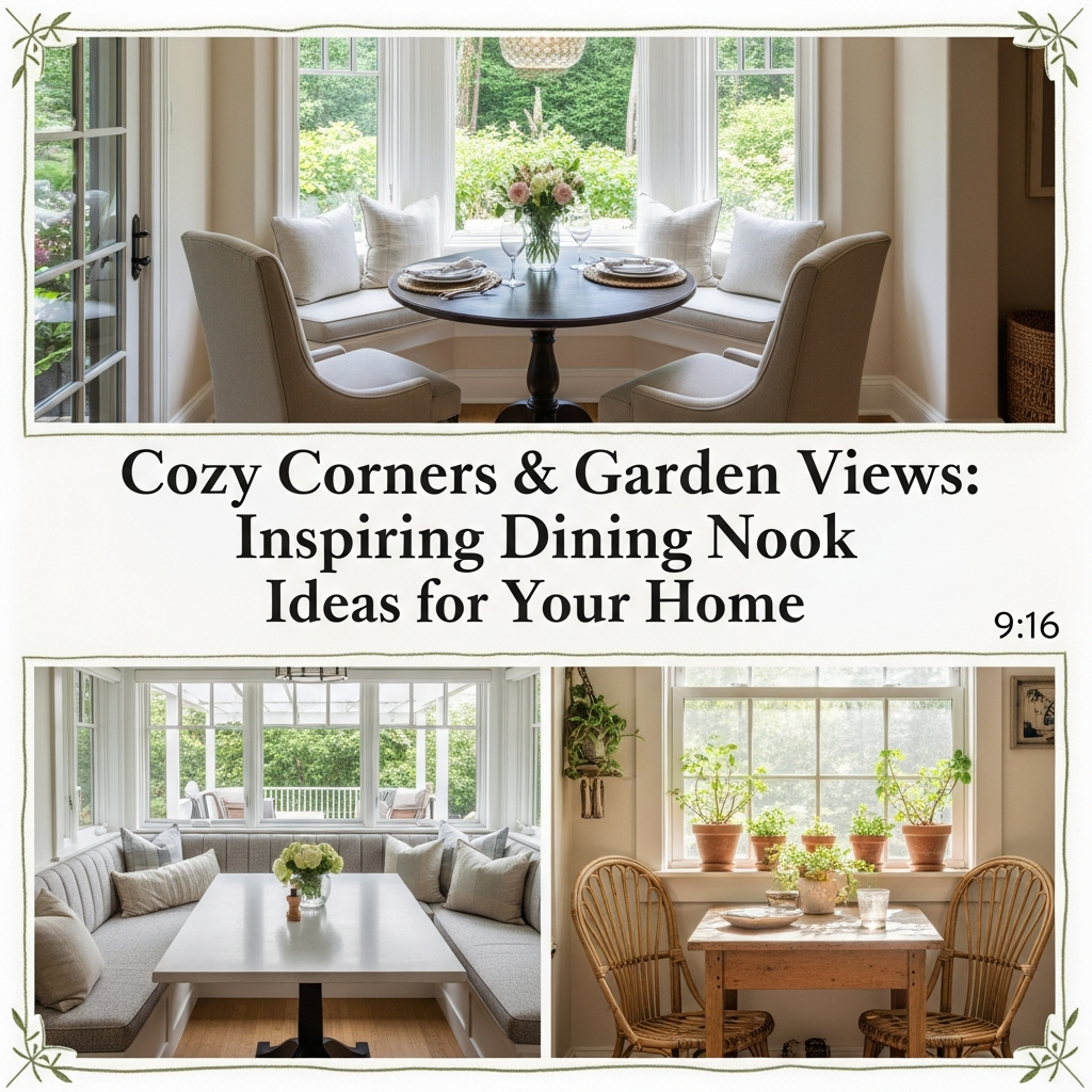 Cozy Corners & Garden Views: Inspiring Dining Nook Ideas for Your Home