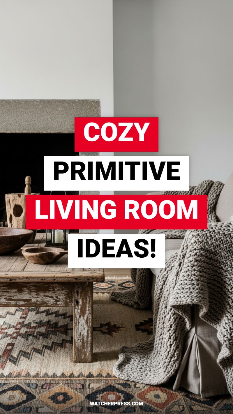 COZY PRIMITIVE LIVING ROOM IDEAS!