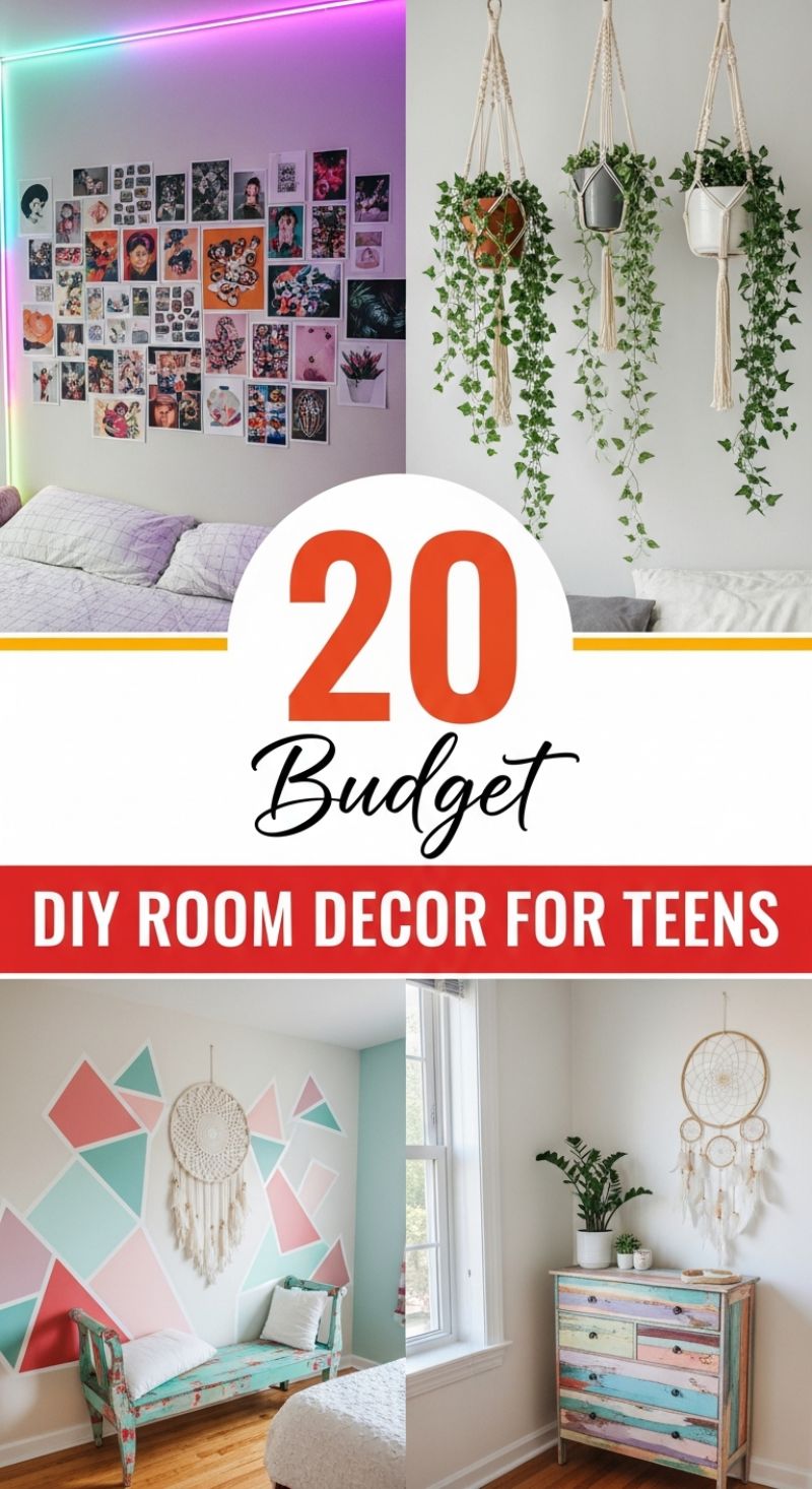 Create the Ultimate Teen Room Vibe: Gallery Walls, LED Lights, and Geometric Paint Hacks