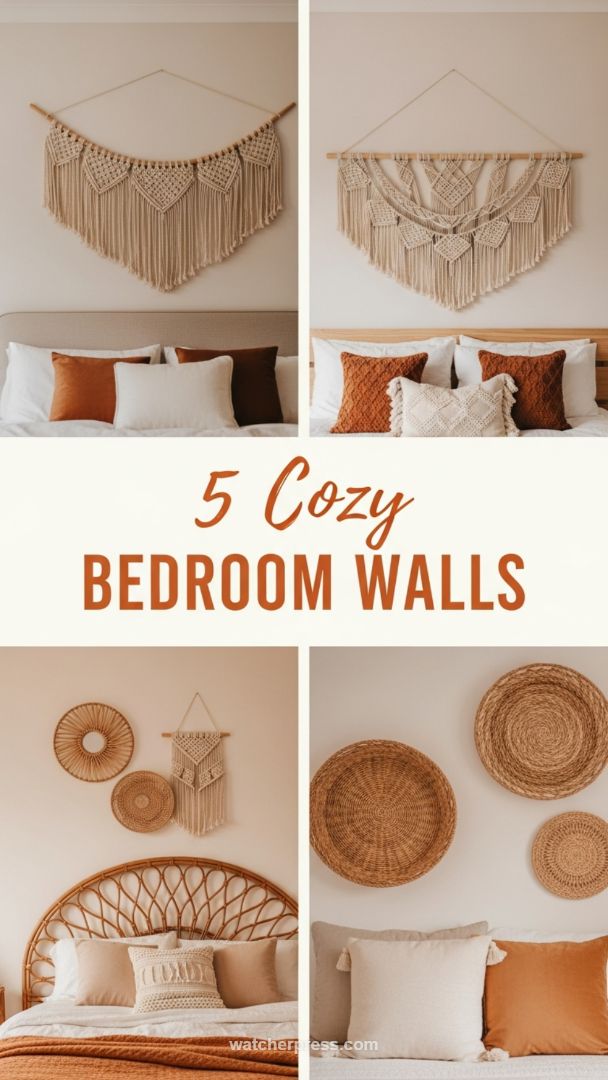 Creating Cohesion: Utilizing Natural Textures for a Warm, Boho Bedroom Gallery Wall