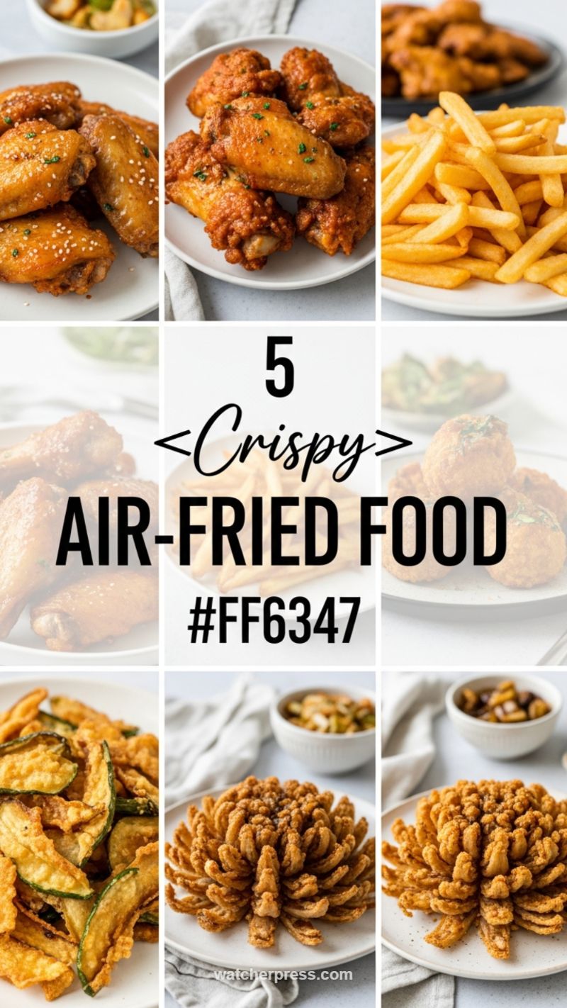 Crispy Air-Fried Delights: Wings, Fries & Blooming Onion
