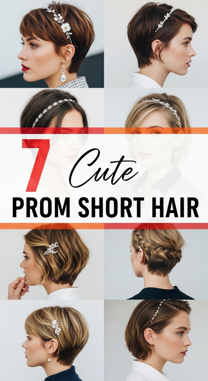 Cute & Chic Prom Short Hair with Accessories