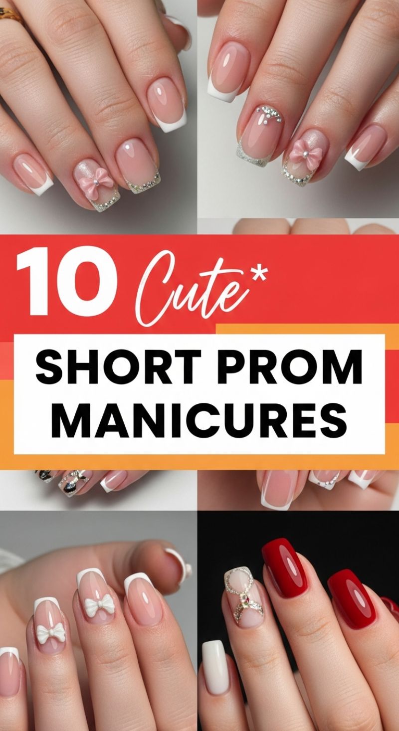 Cute Short Prom Manicures: Elegant Styles for Shorter Lengths