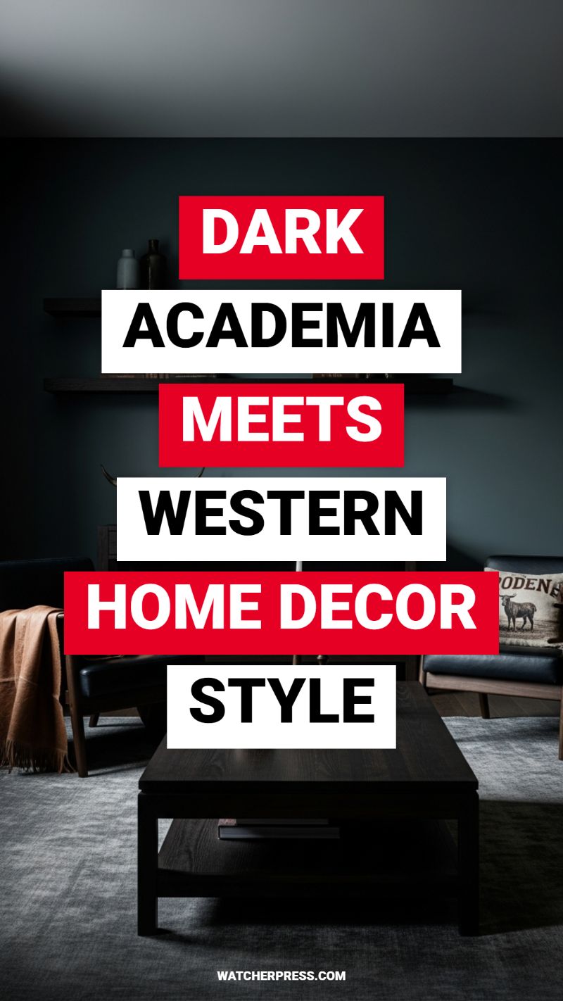 DARK ACADEMIA MEETS WESTERN HOME DECOR STYLE