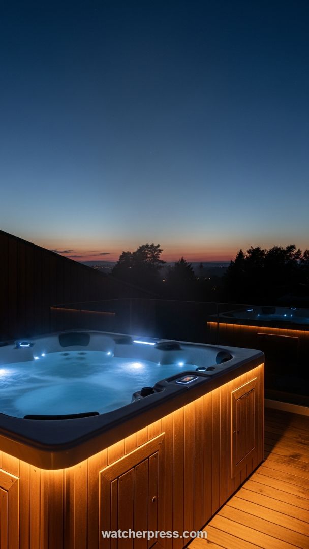 Designer Illuminated Spa: The Apex of Outdoor Living Statements