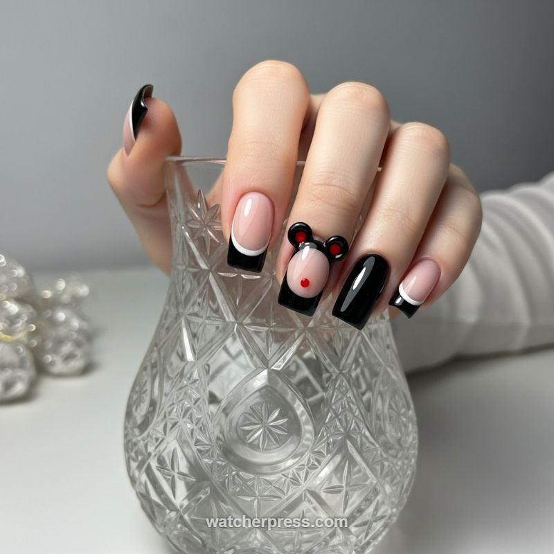 Dimensional Cartoon Glam: The Modern Black & Nude Character Set