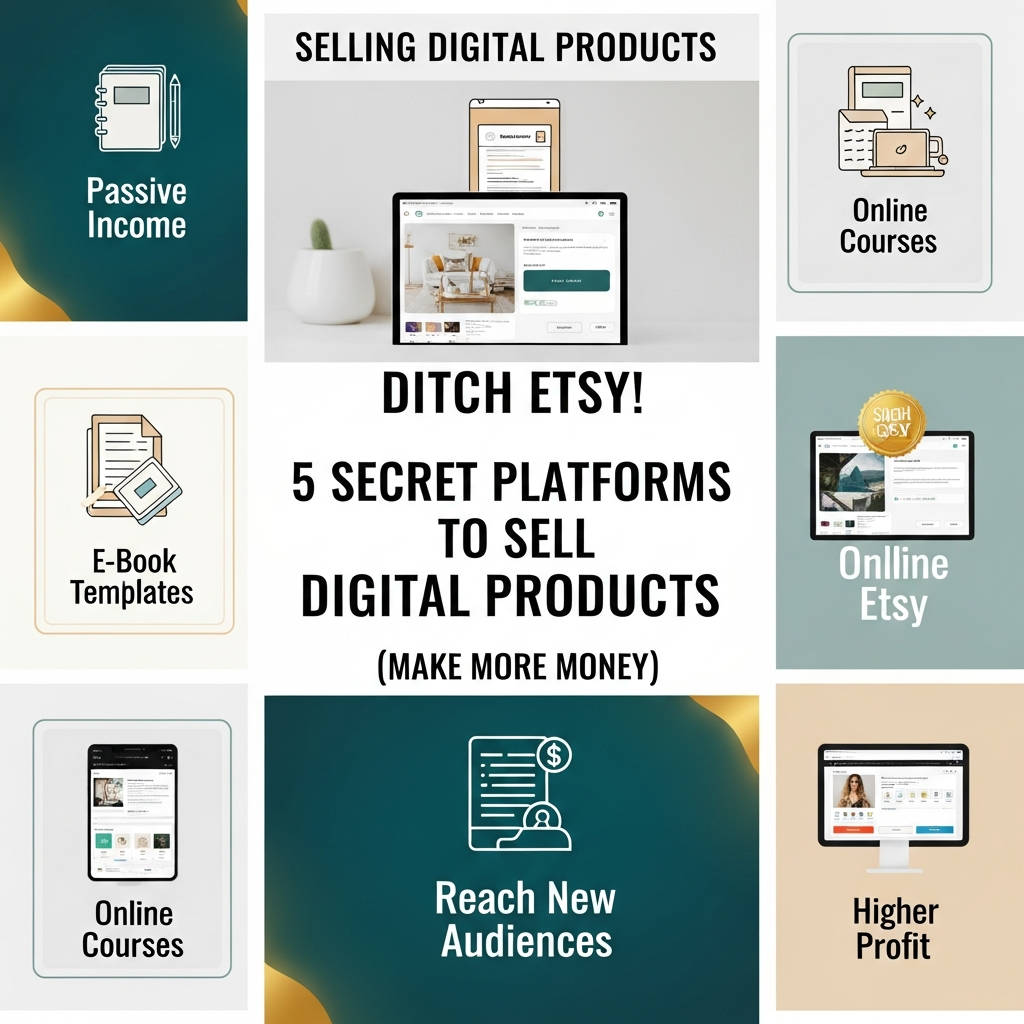 Ditch Etsy! 5 Secret Platforms to Sell Digital Products (Make More Money)