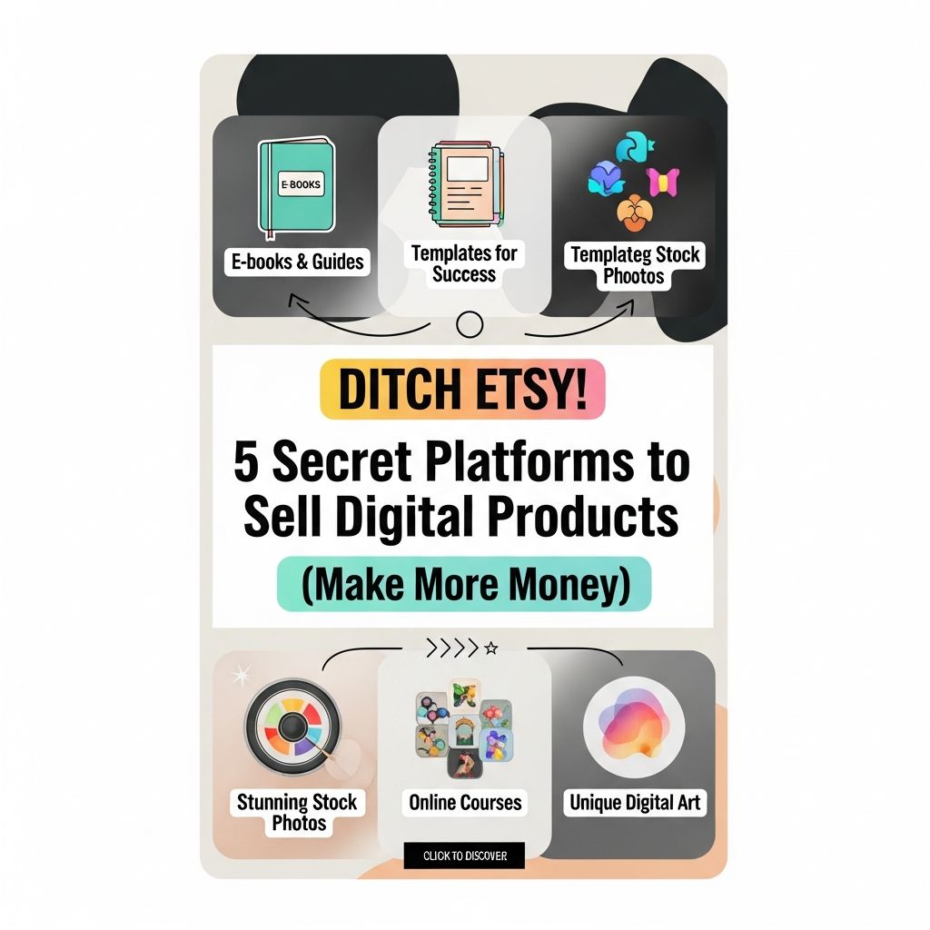 Ditch Etsy! 5 Secret Platforms to Sell Digital Products (Make More Money)