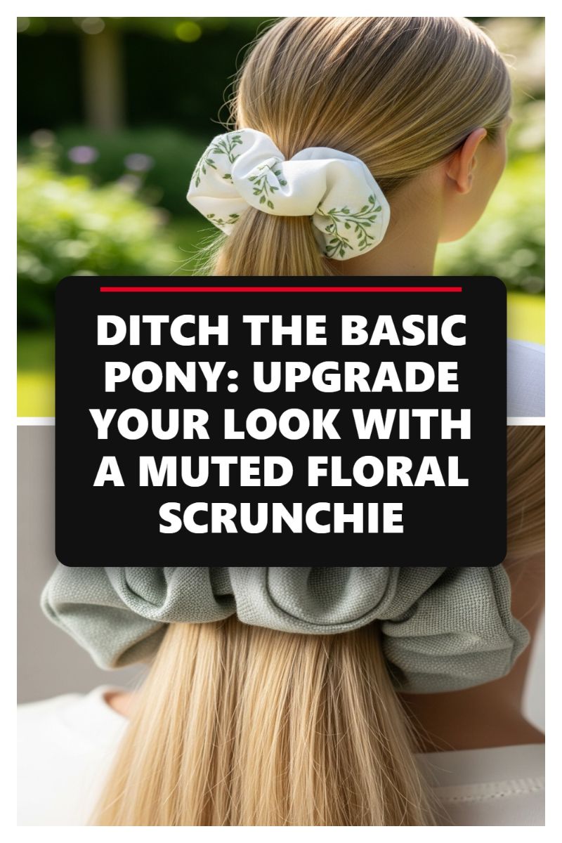 DITCH THE BASIC PONY: UPGRADE YOUR LOOK WITH A MUTED FLORAL SCRUNCHIE