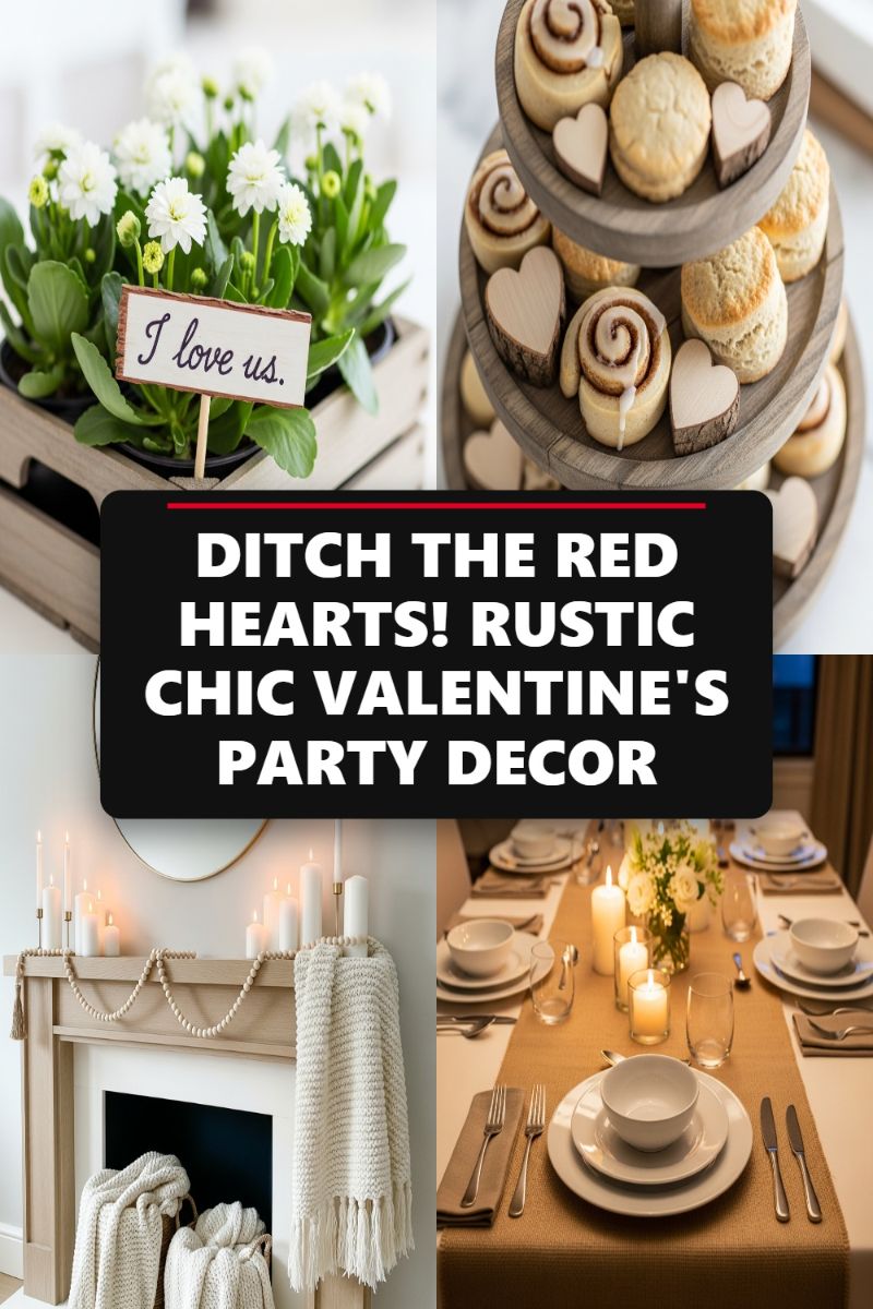 DITCH THE RED HEARTS! RUSTIC CHIC VALENTINE'S PARTY DECOR