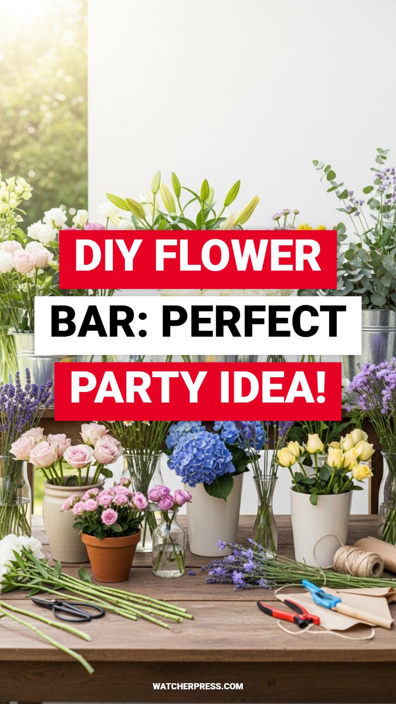 DIY FLOWER BAR: PERFECT PARTY IDEA!