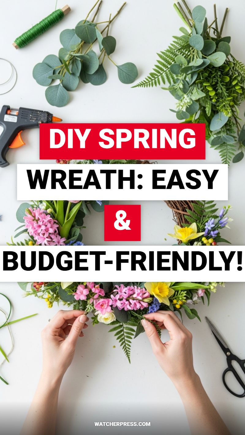 DIY Spring Wreath: Easy & Budget-Friendly!