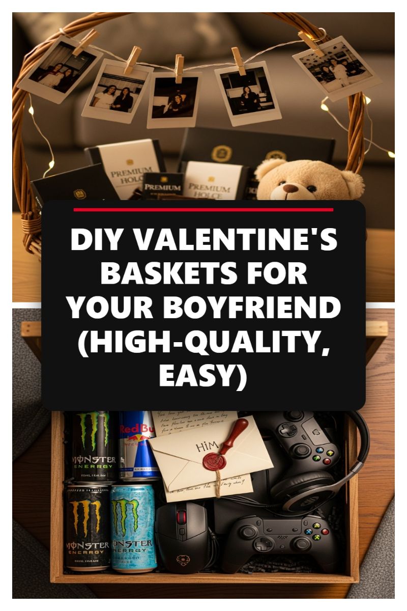 DIY Valentine's Baskets for Your Boyfriend (High-Quality, Easy)