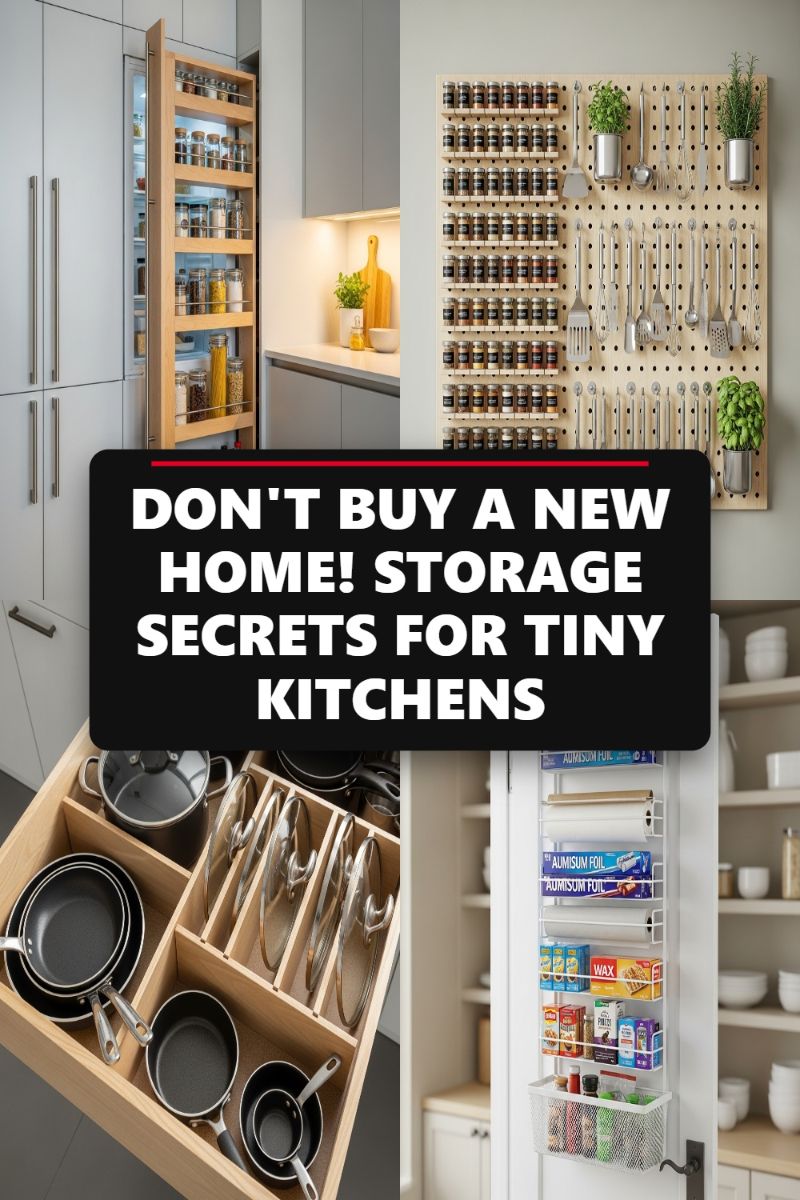 DON'T BUY A NEW HOME! STORAGE SECRETS FOR TINY KITCHENS
