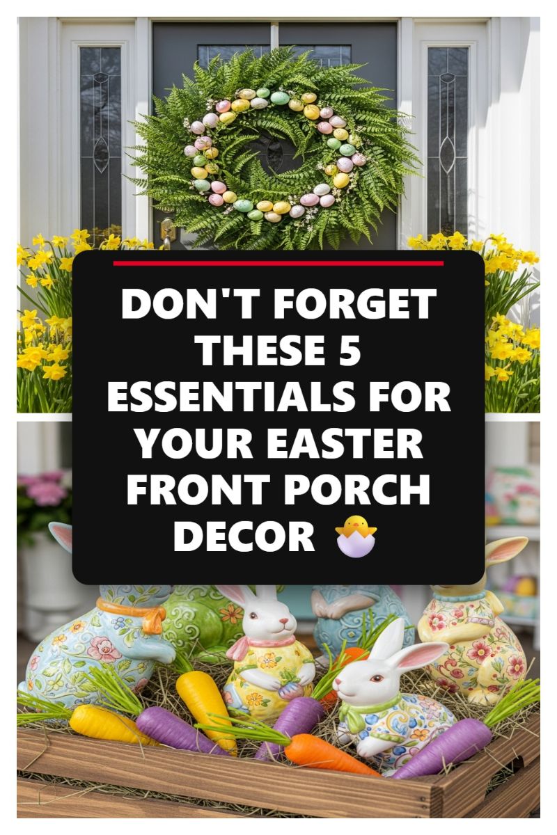 DON'T FORGET THESE 5 ESSENTIALS FOR YOUR EASTER FRONT PORCH DECOR