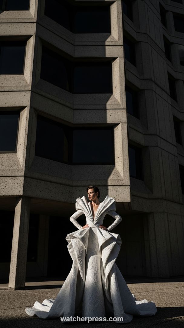 Dramatic Contrast and Geometric Framing: Elevating Fashion Photography with Architecture