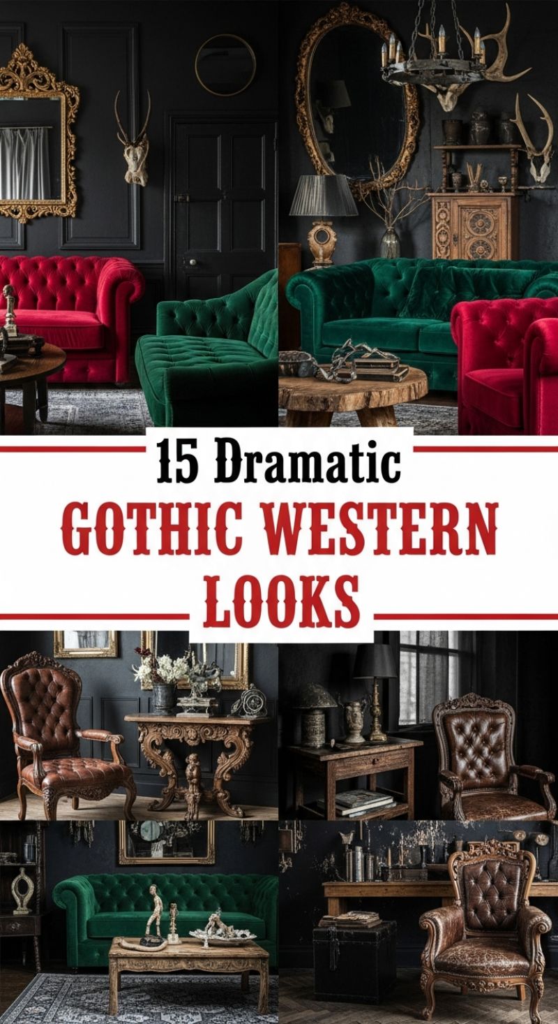Dramatic Gothic Western Looks: Thrifting for Opulent Darkness