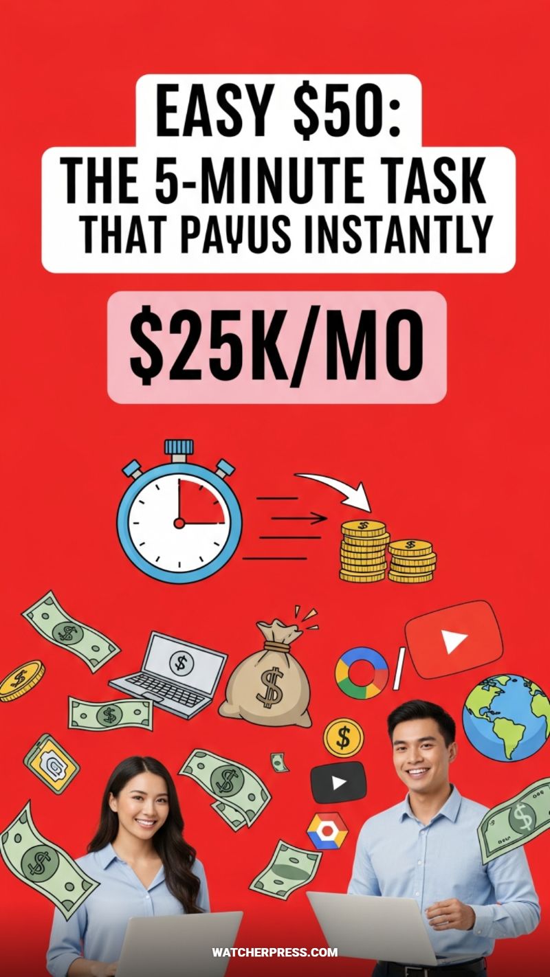EASY $50: THE 5-MINUTE TASK THAT PAYS INSTANTLY
