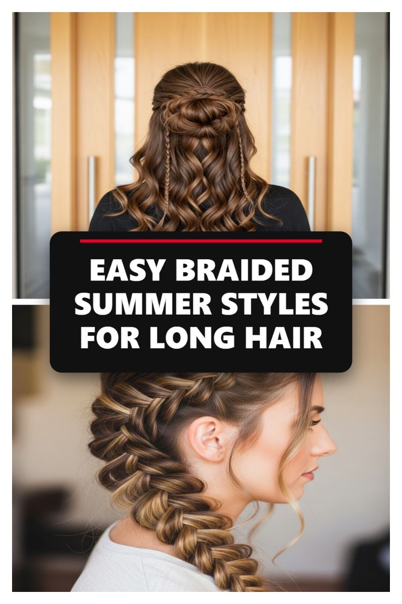 EASY BRAIDED SUMMER STYLES FOR LONG HAIR