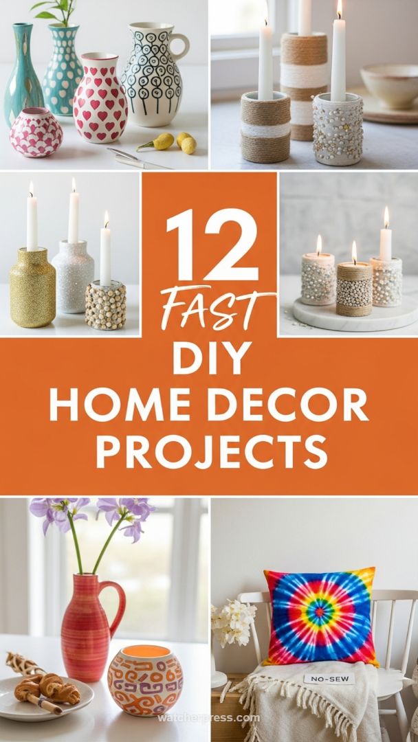 Eclectic DIY Accents: Introducing Texture and Color Through Handmade Vessels and Candle Holders