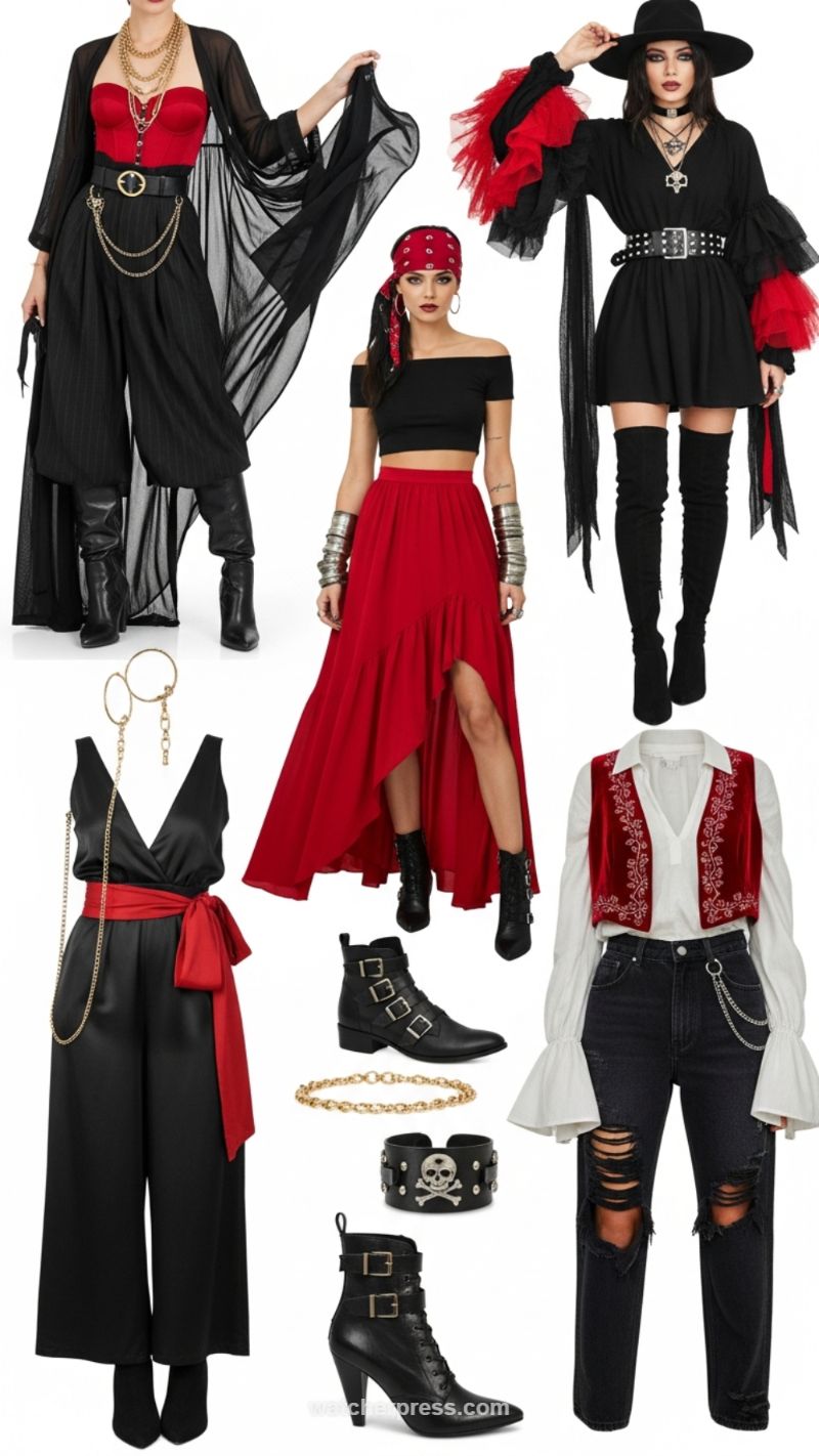 8 Crucial Spring Trends and 6 Hot Summer Styles: The Ultimate Guide to Your Seasonal Wardrobe Upgrade Edgy Ensemble Inspiration: Goth-Pirate Fusion